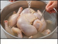 How to “get” all the chemicals out of store-bought chicken: a tip a meatpacking worker gave me.